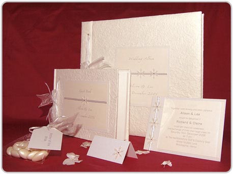 Snowflake theme showing here a large photo album guest book wedding 